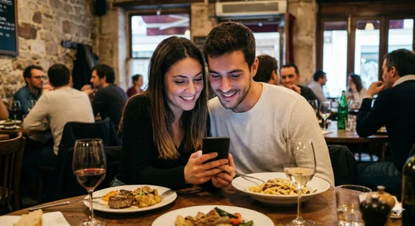 Autoatención en restaurantes con carta QR: cliente selecciona bebidas desde su celular y garzón escanea QR para agilizar pedidos en Restomovil - Imagen 2