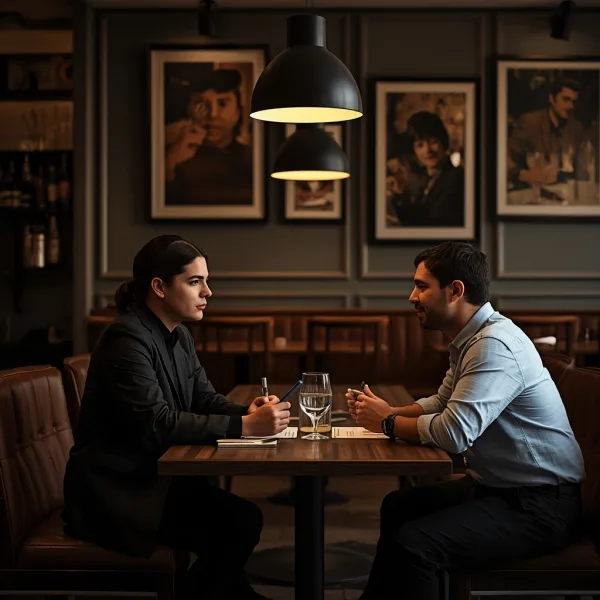 Garzón atendiendo cliente difícil en restaurante con protocolo profesional y sistema de comandas digital - Imagen 2